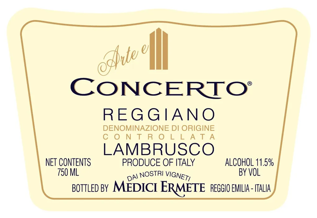 Reggiano Concerto Lambrusco Bottle