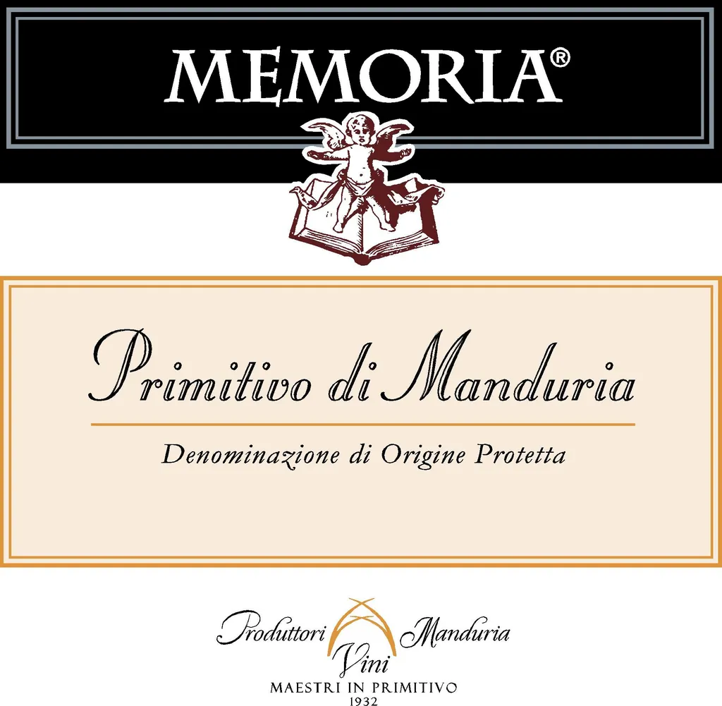 Primitivo di Manduria Memoria Bottle
