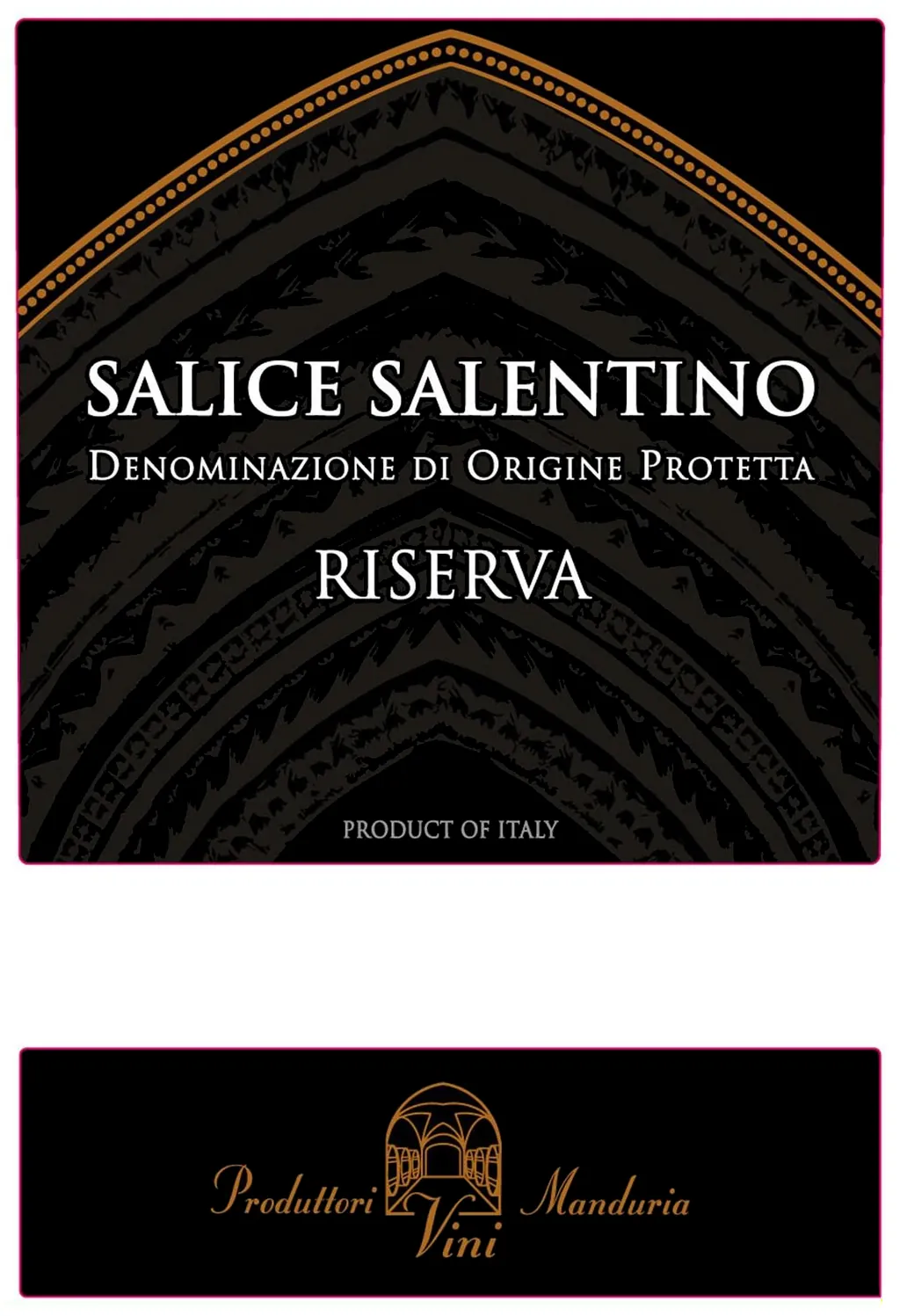 Salice Salentino Riserva Bottle