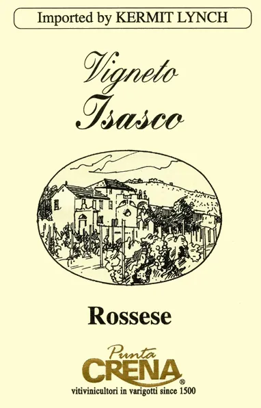 Vigneto Isasco Rossese Bottle