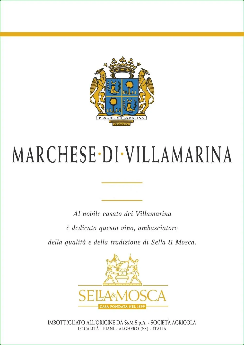 Marchese di Villamarina Alghero Bottle