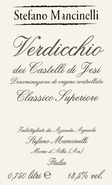 Verdicchio dei Castelli di Jesi Classico Superiore Bottle