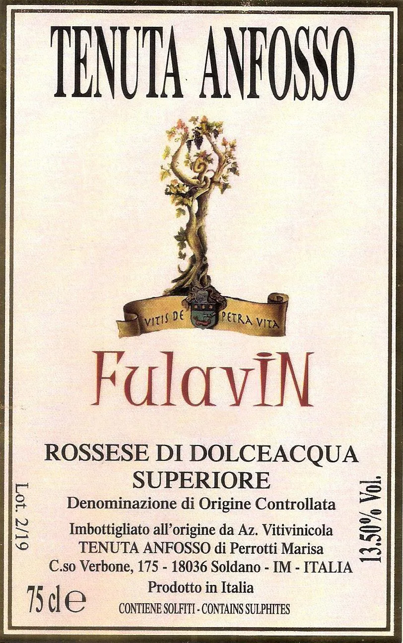 Fulavin Rossese di Dolceacqua Superiore Bottle