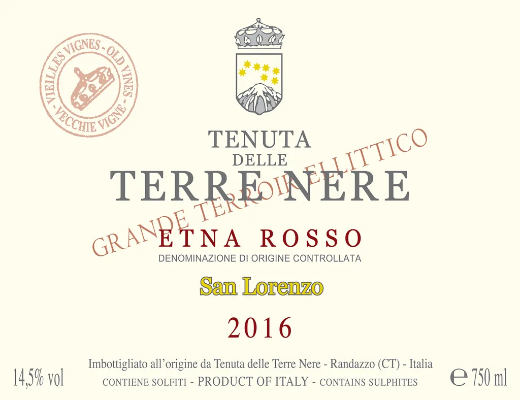 Etna Rosso San Lorenzo Bottle
