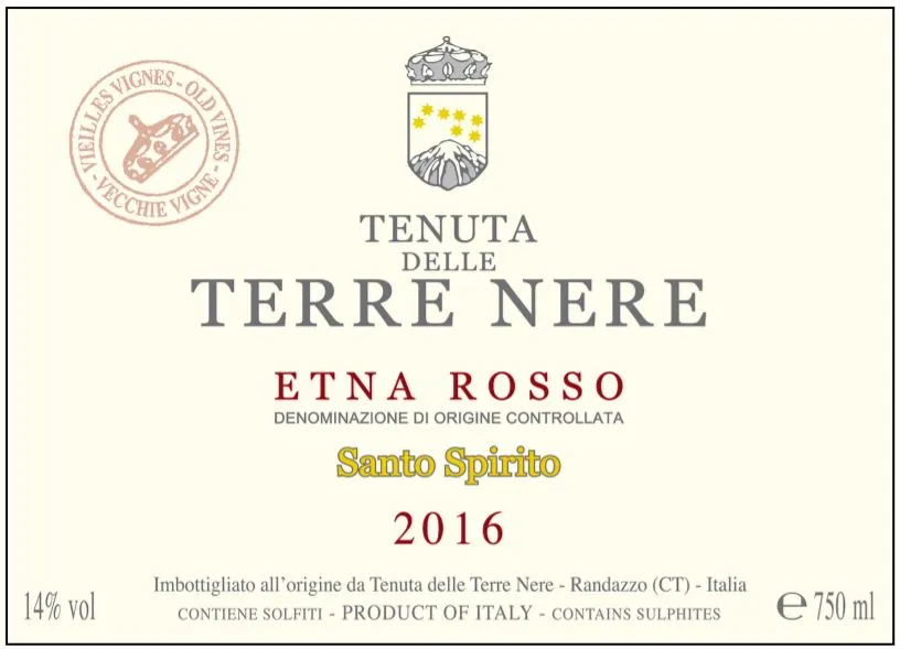 Etna Rosso Santo Spirito Bottle
