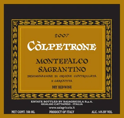 Sagrantino di Montefalco Colpetrone Bottle