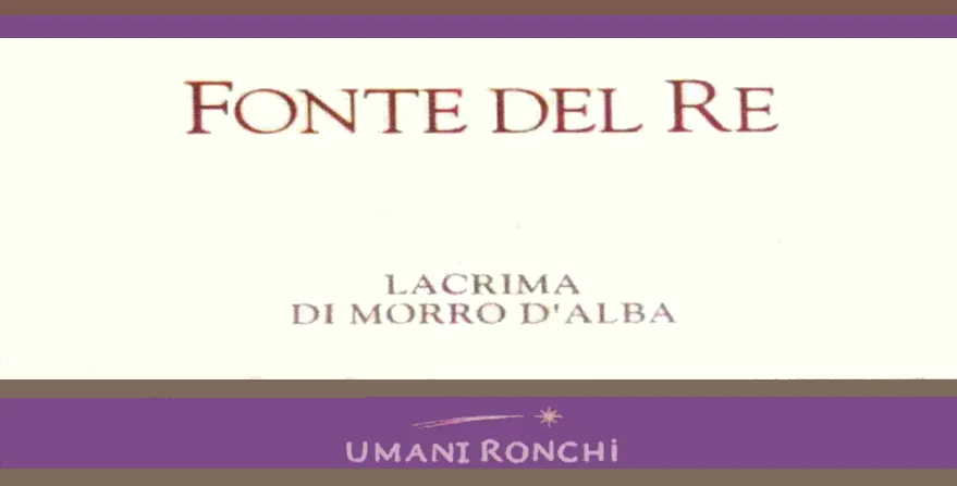 Lacrima di Morro d'Alba Fonte del Re Bottle
