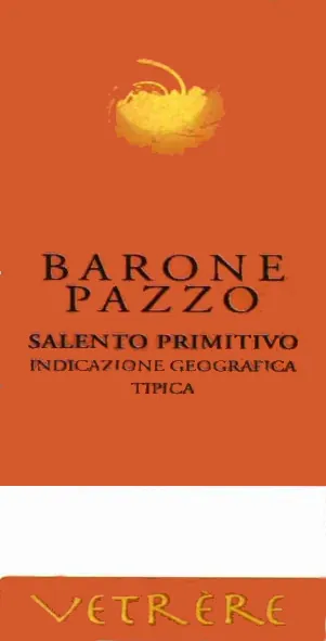Barone Pazzo Primitivo Bottle