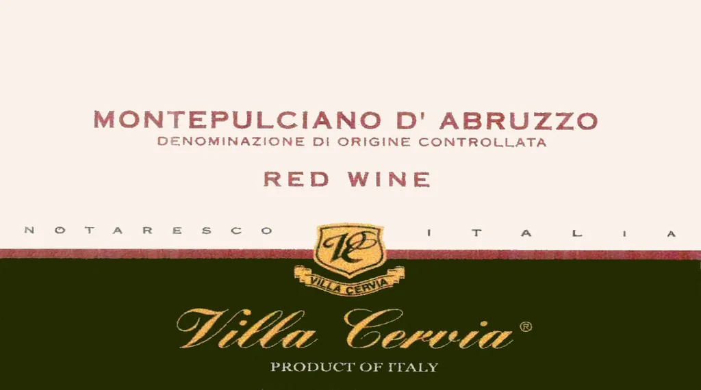 Montepulciano D'Abruzzo Bottle