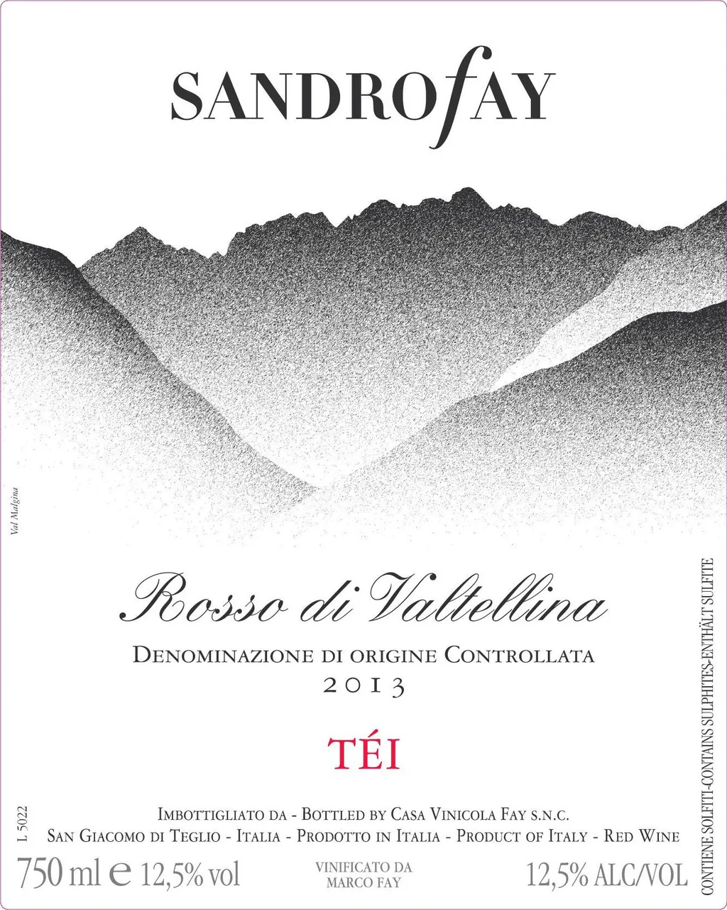 Rosso di Valtellina Tei Bottle