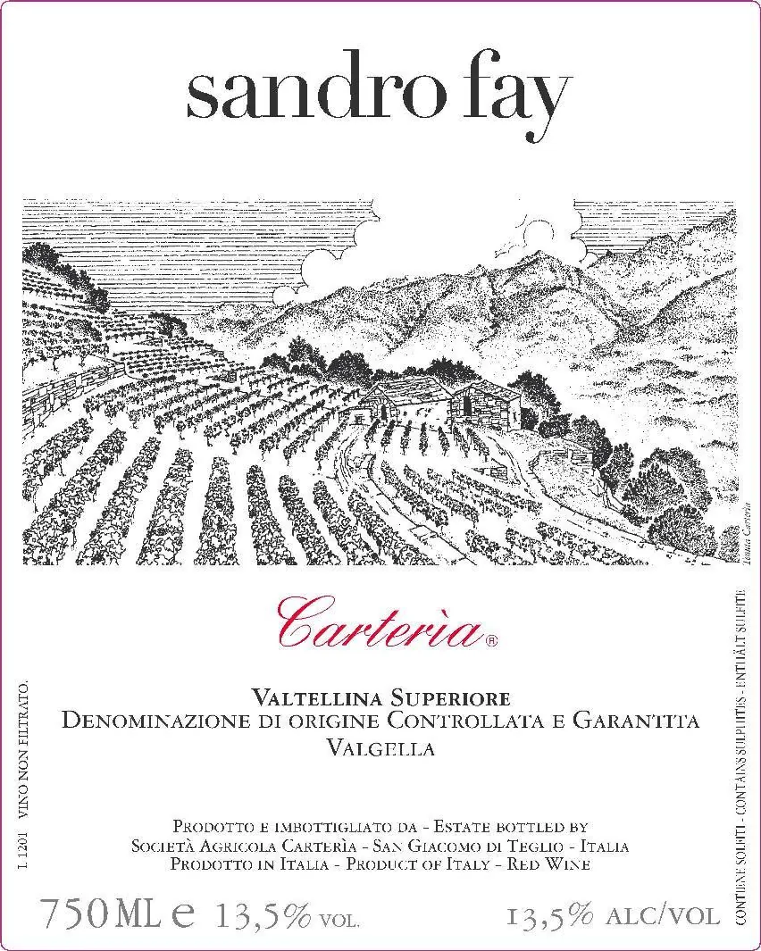 Valtellina Superiore Valgella Carteria Bottle
