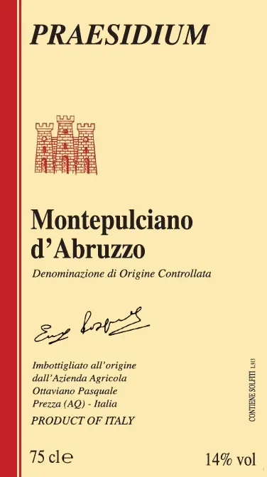 Montepulciano d'Abruzzo Bottle