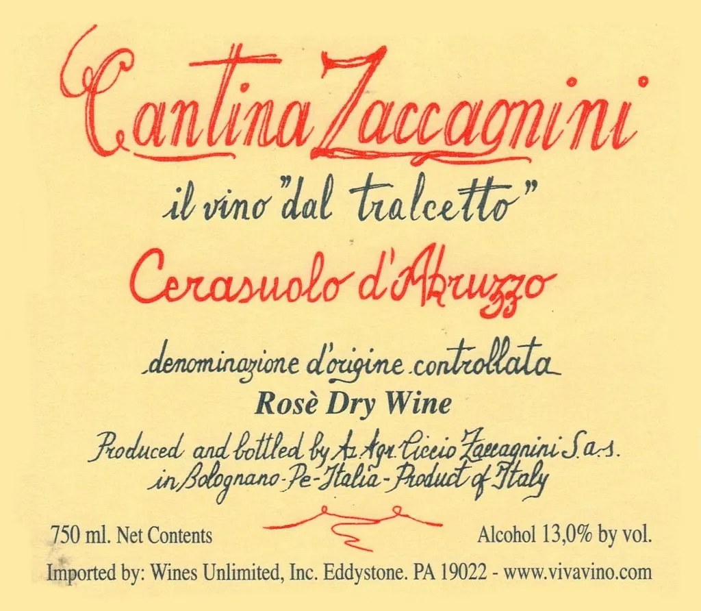 Il vino dal tralcetto Montepulciano d'Abruzzo Rose Bottle
