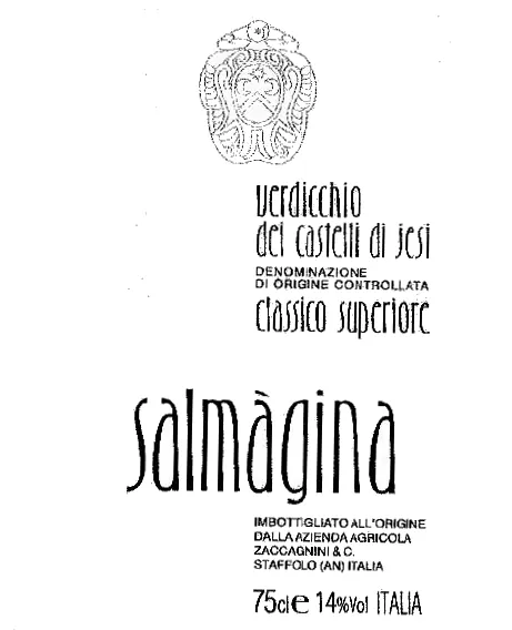 Verdicchio dei Castelli di Jesi Classico Superiore Salmagina Bottle