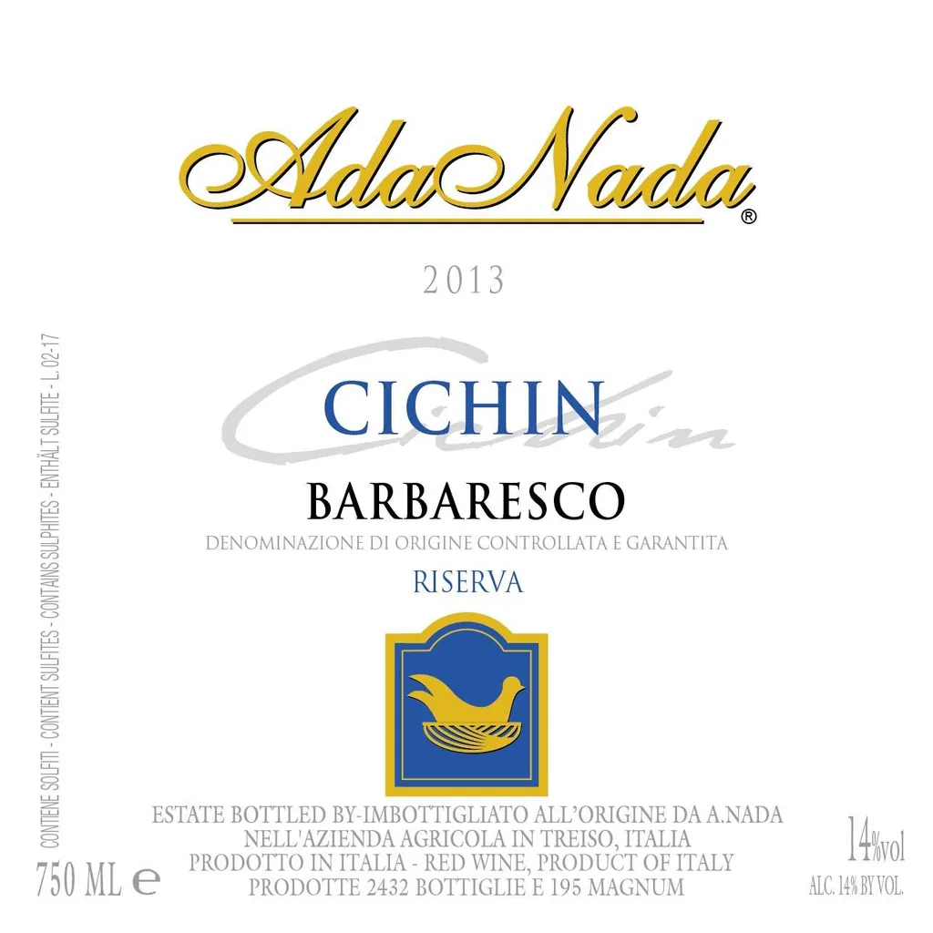 Barbaresco Cichin Riserva Bottle