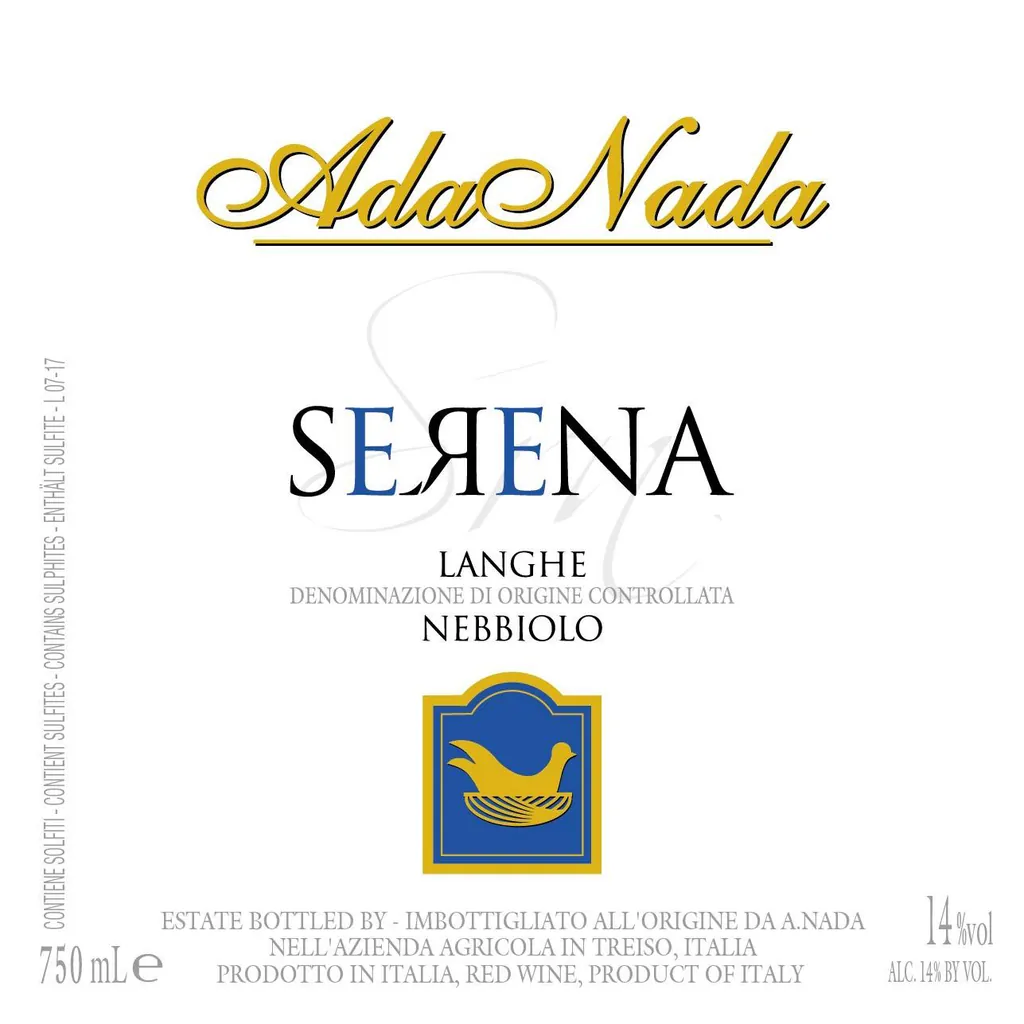 Langhe Nebbiolo Serena Bottle