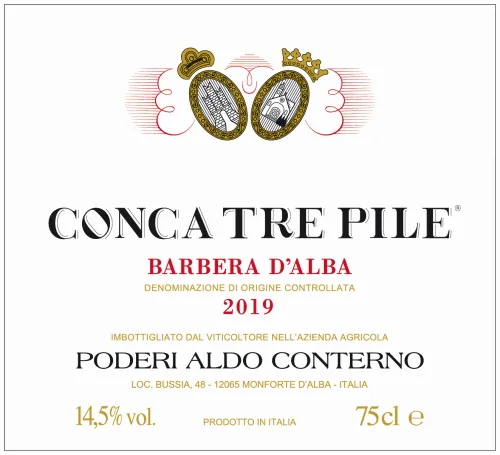Conca Tre Pile Barbera d'Alba Bottle