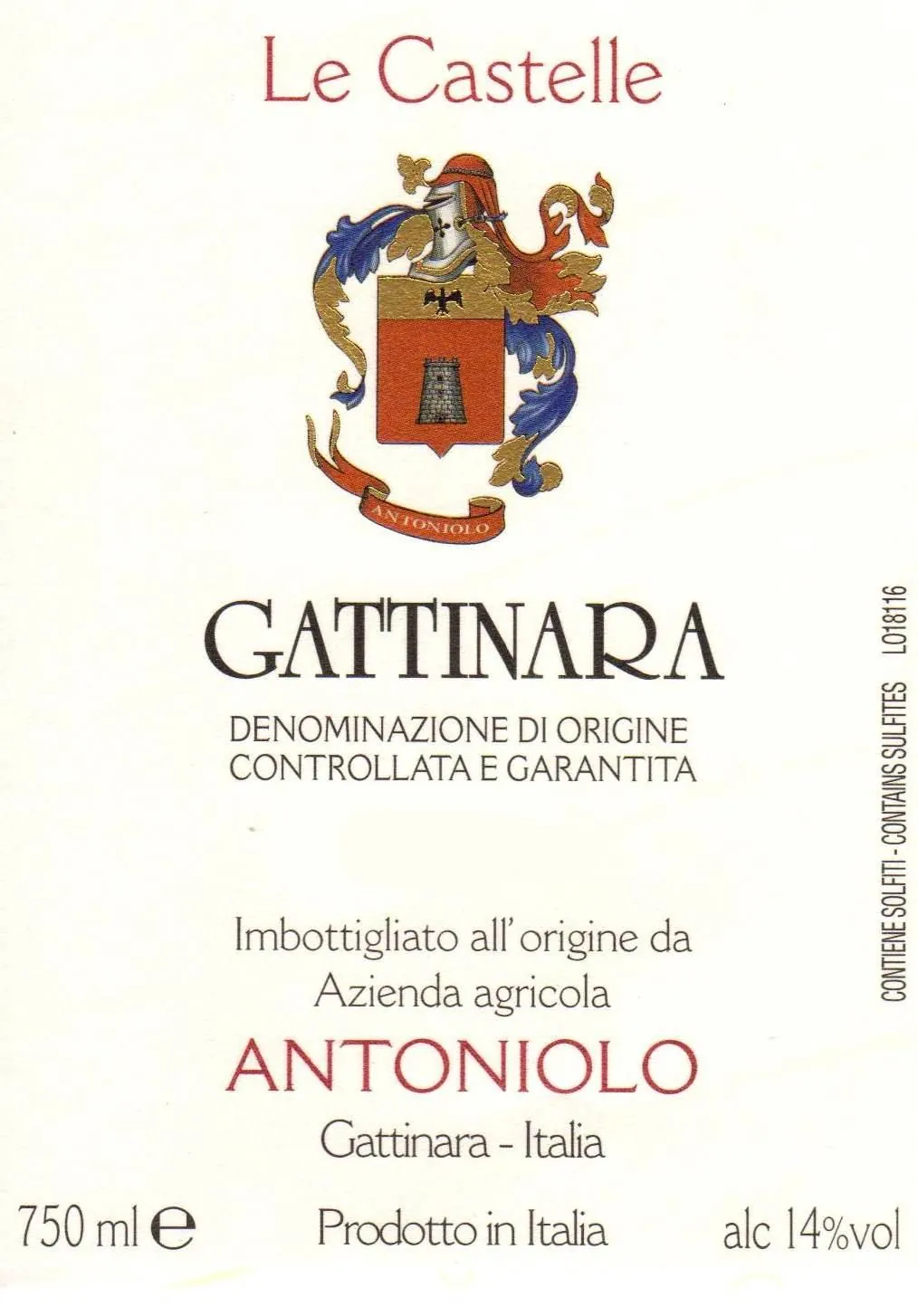 Le Castelle Gattinara Bottle