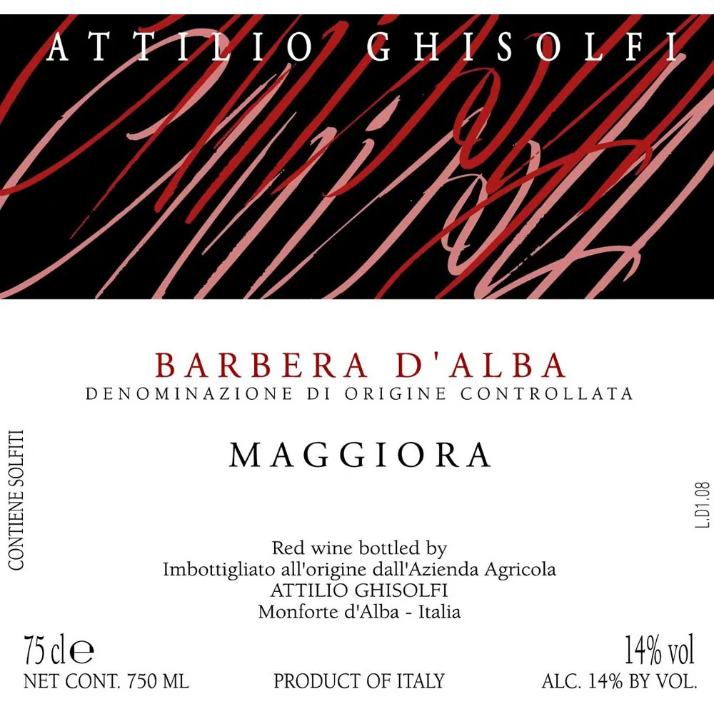 Barbera d'Alba Maggiora Bottle