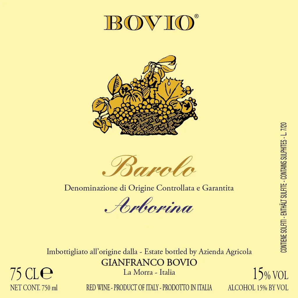 Barolo Arborina Bottle