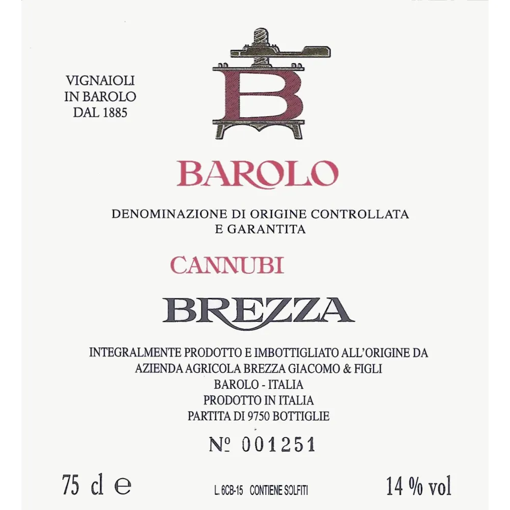 Barolo Cannubi Bottle