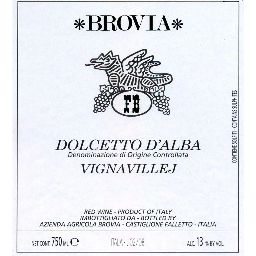 Dolcetto d'Alba Vigna Villej Bottle