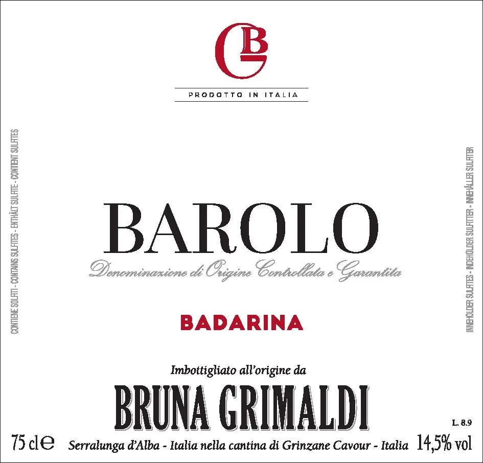 Barolo Badarina Bottle