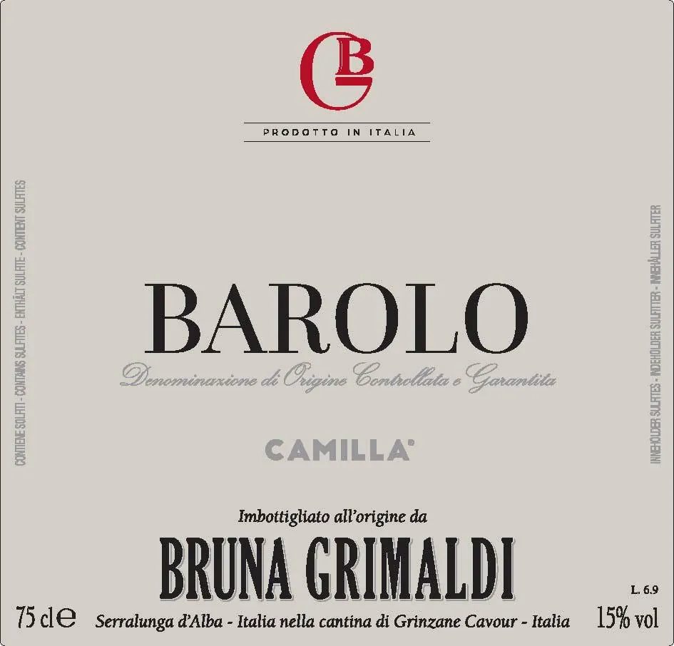 Camilla Barolo Bottle