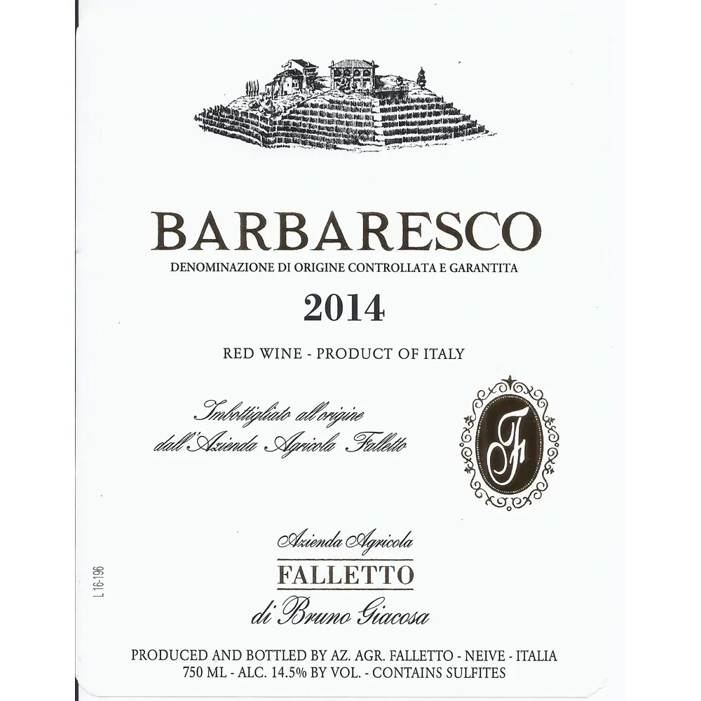 Barbaresco Bottle