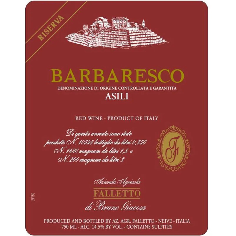 Barbaresco Asili Riserva Bottle