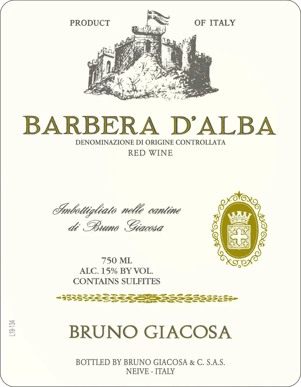 Barbera d'Alba Bottle