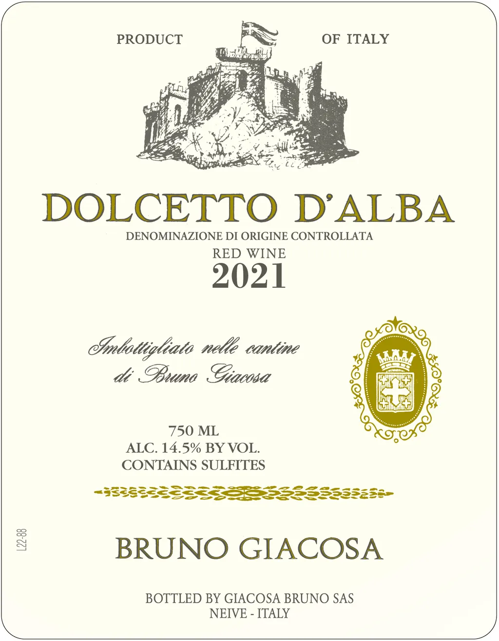 Dolcetto d'Alba Bottle