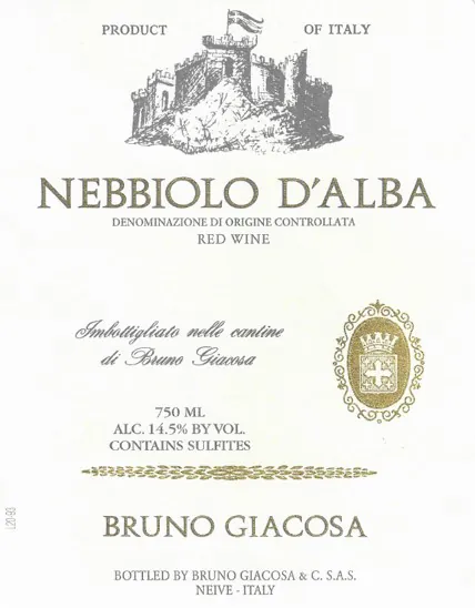 Nebbiolo d'Alba Bottle