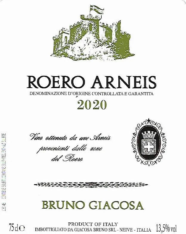 Roero Arneis Bottle
