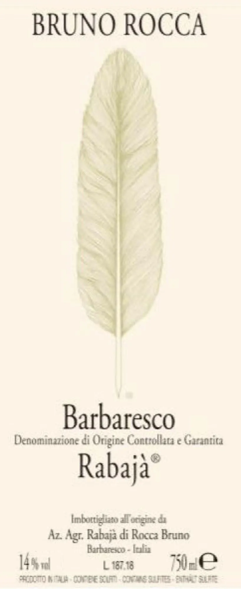 Barbaresco Rabaja Bottle