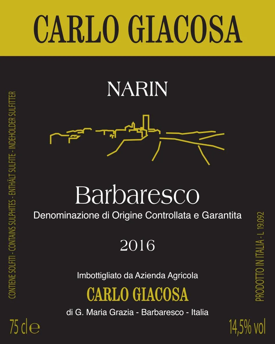 Barbaresco Narin Bottle
