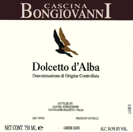 Bongiovanni Dolcetto d'Alba Bottle