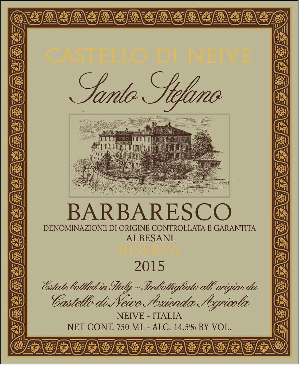 Barbaresco Santo Stefano Riserva Bottle