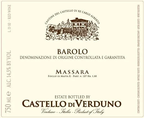 Barolo Massara Bottle