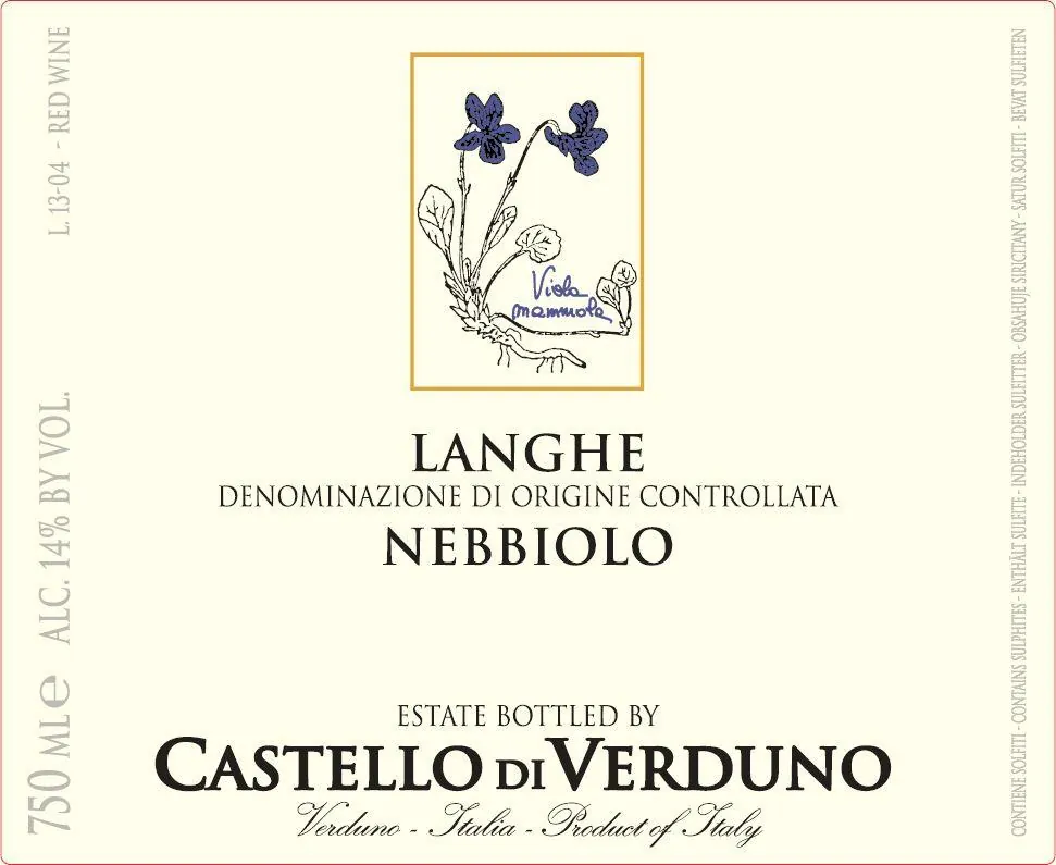 Langhe Nebbiolo Bottle