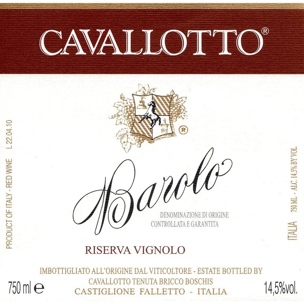 Barolo Vignolo Riserva Bottle