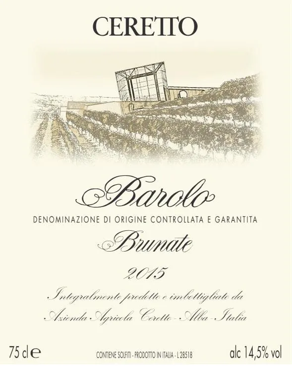 Barolo Brunate Bottle