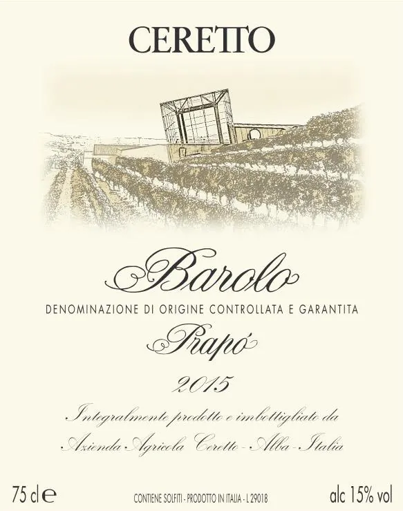 Barolo Prapo Bottle