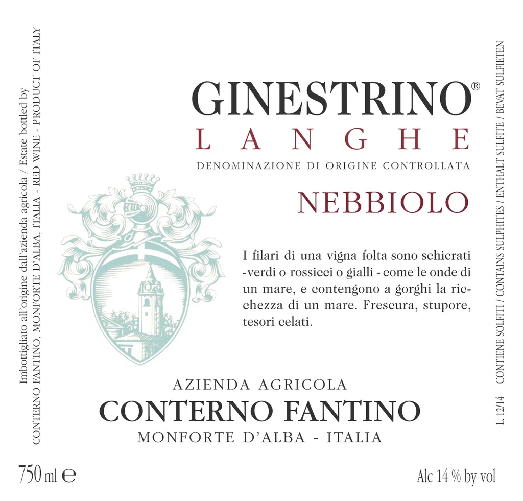 Ginestrino Langhe Nebbiolo Bottle