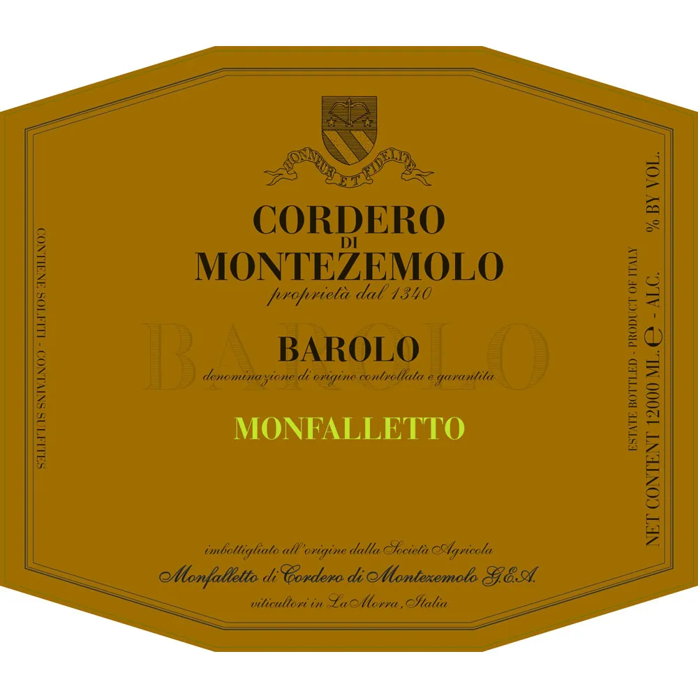 Barolo Monfalletto Bottle