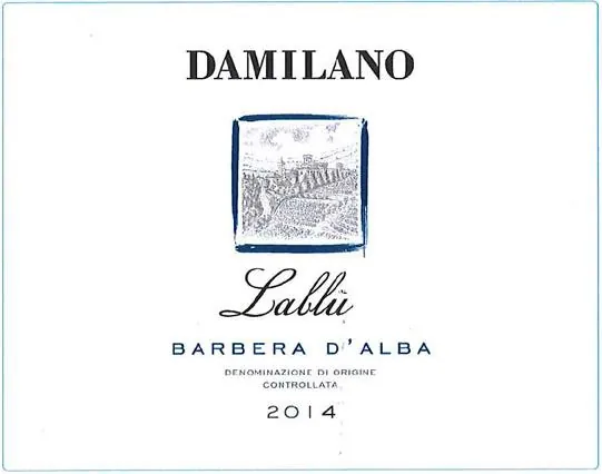 Barbera d'Alba LaBlu Bottle