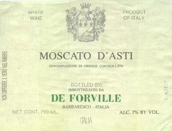 Moscato d'Asti Bottle