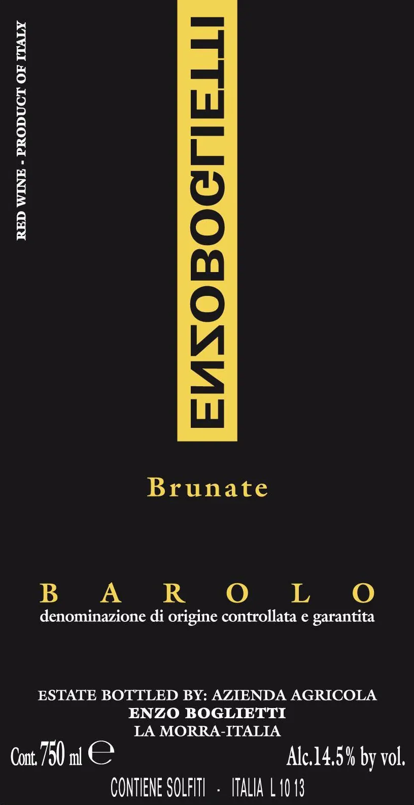 Barolo Brunate Bottle