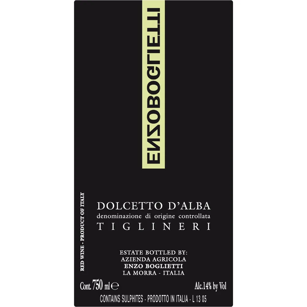 Tiglineri Dolcetto Bottle