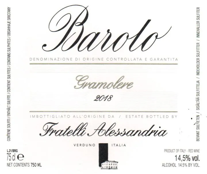 Barolo Gramolere Bottle